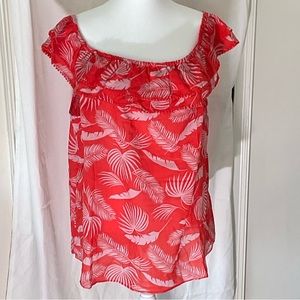 Adorable Boden off the shoulder top with Pom Pom details